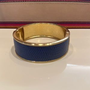 Beautiful blue and gold bangle bracelet
